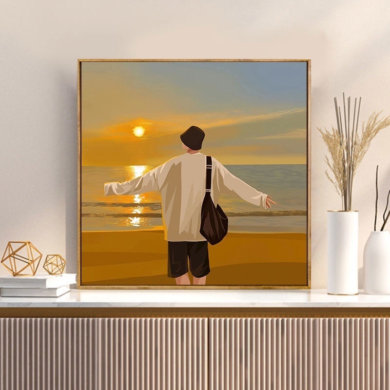 Bộ Tranh Sơn Dầu Kỹ Thuật Số Tự Vẽ 30 * 30cm 30 * 30cm Trang Trí Phòng Khách