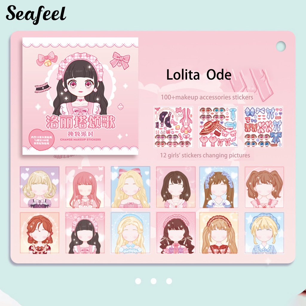 Miếng Dán Tự Dính Họa Tiết Công Chúa Dễ Thương Dùng Làm Quà Tặng DIY