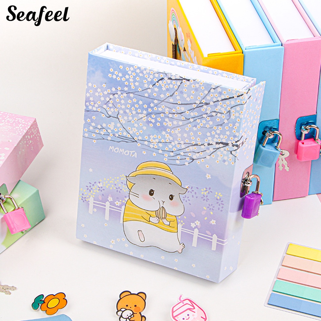 Sổ Tay Nhật Ký Có Khóa Mật Khẩu Họa Tiết Hoạt Hình Dễ Thương