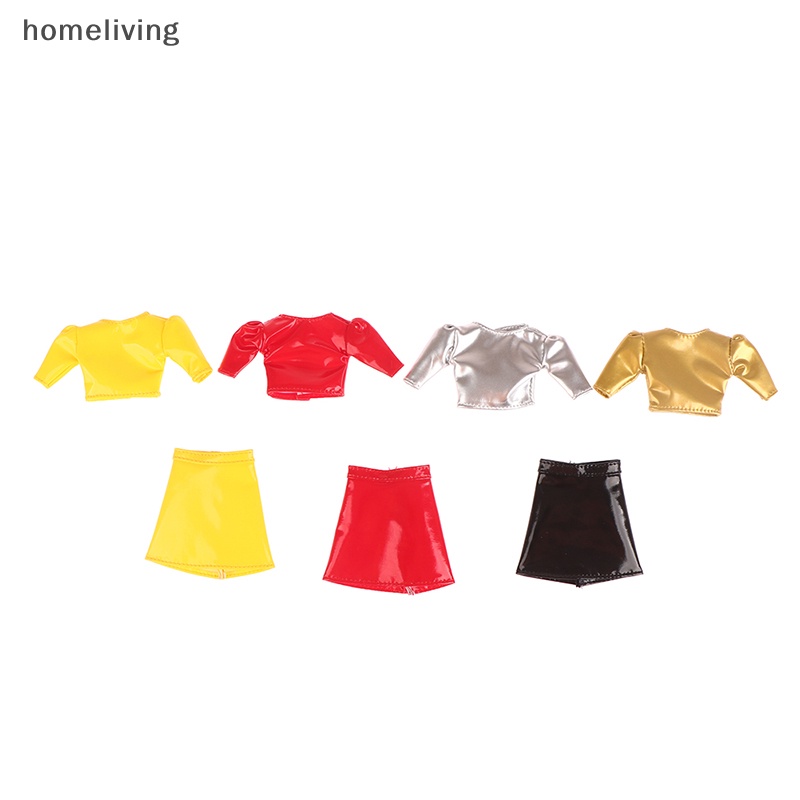 Đầm Búp Bê Da PU Tay Ngắn 29cm Thiết Kế Xinh Xắn