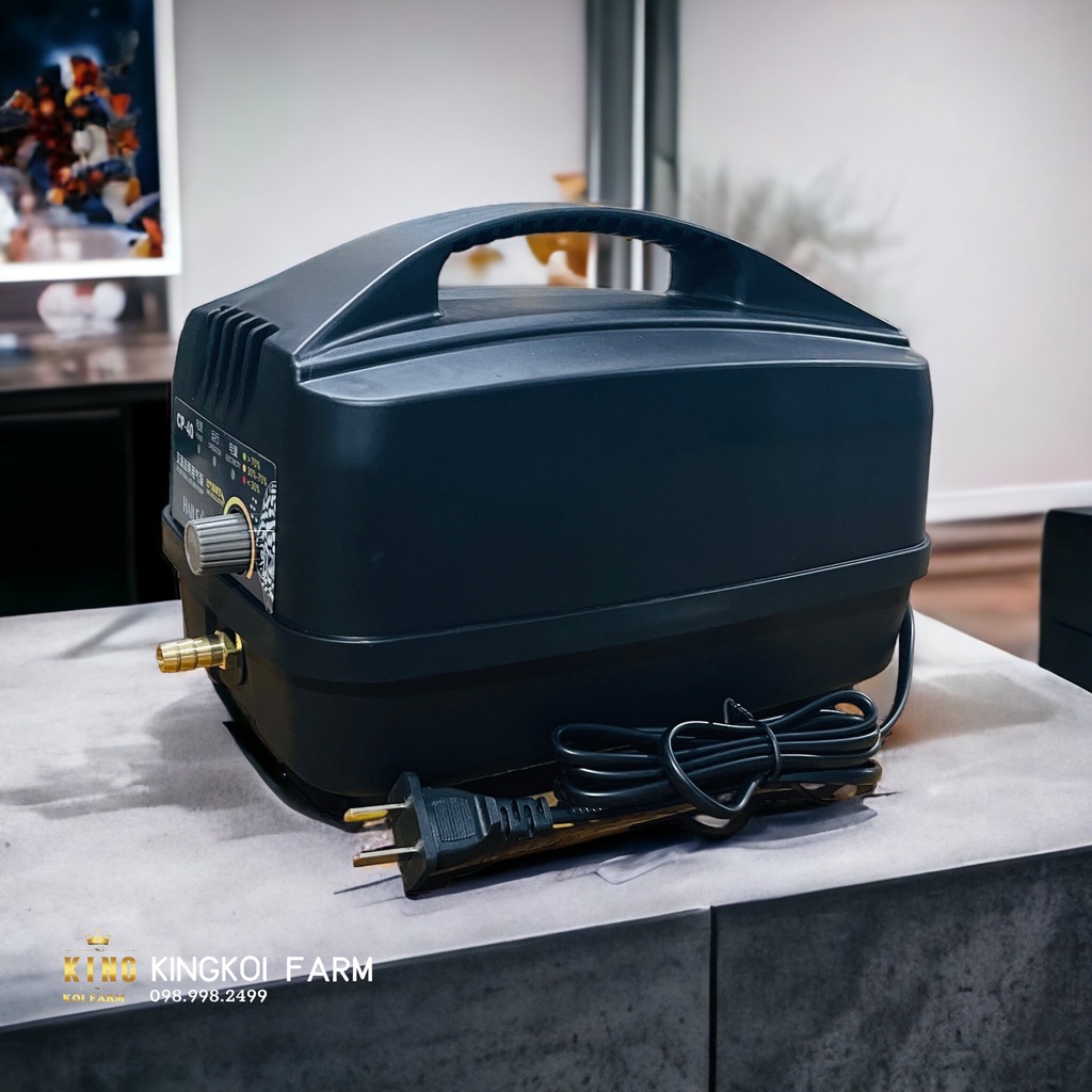 Máy sủi khí oxy tích điện HAILEA CP-40, 8W-40L/min chuyên dụng cho hồ cá koi cá cảnh