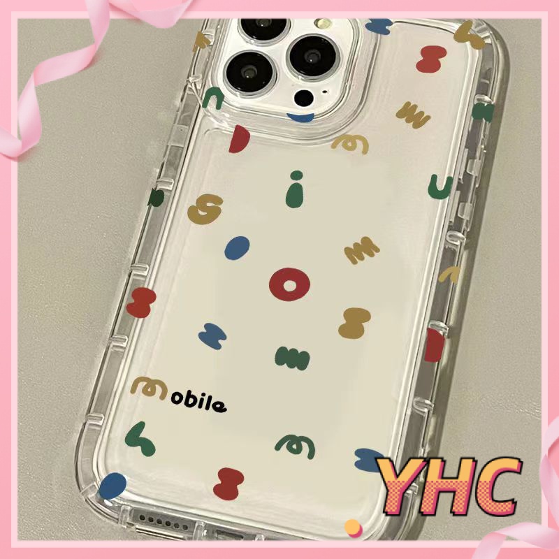 Ốp lưng iPhone Chữ cái, graffiti màu, túi khí chống chấn động, camera bảo vệ, vỏ điện thoại silicon Cho Iphone 6 / 6S / 6splus / se / 7 / 7plus / 8 / 8plus / X / xs / xsmax / 11 / 12 / 13 / 14 / Plus / pro / pro max-746