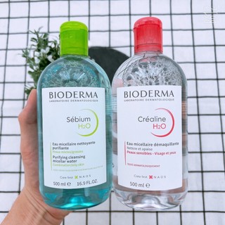 Nước tẩy trang biodermal chính hãng cho da dầu mụn và da nhạy cảm 500ml, bio 100ml dịu nhẹ