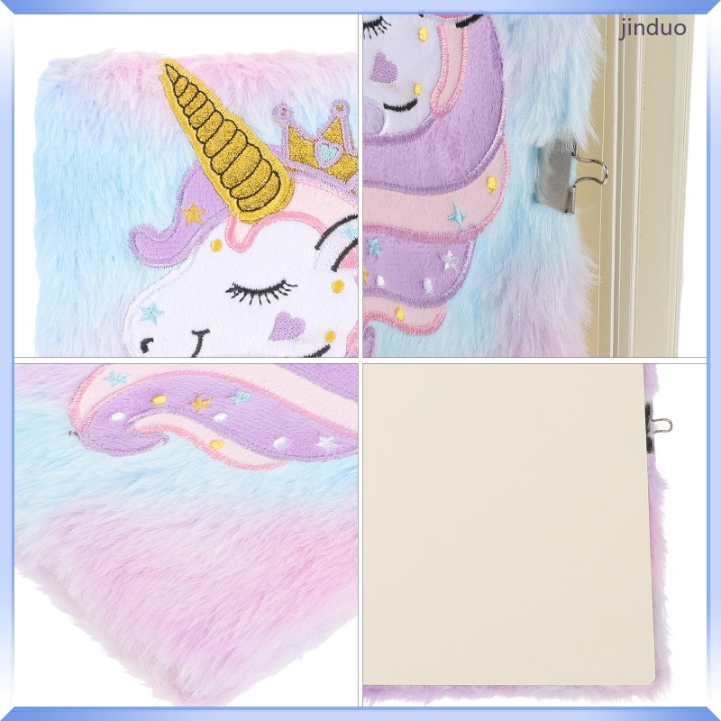 Plush lock book kids unicorn diary notebook tạp chí sản phẩm sữa girl student .vn