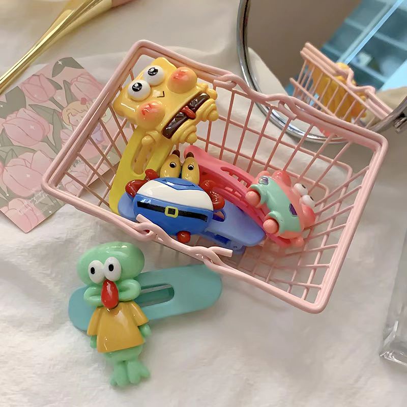 Kẹp Tóc Hình Ngôi Sao Hoạt Hình Dễ Thương Phong Cách Hàn Quốc Cho Bé Gái