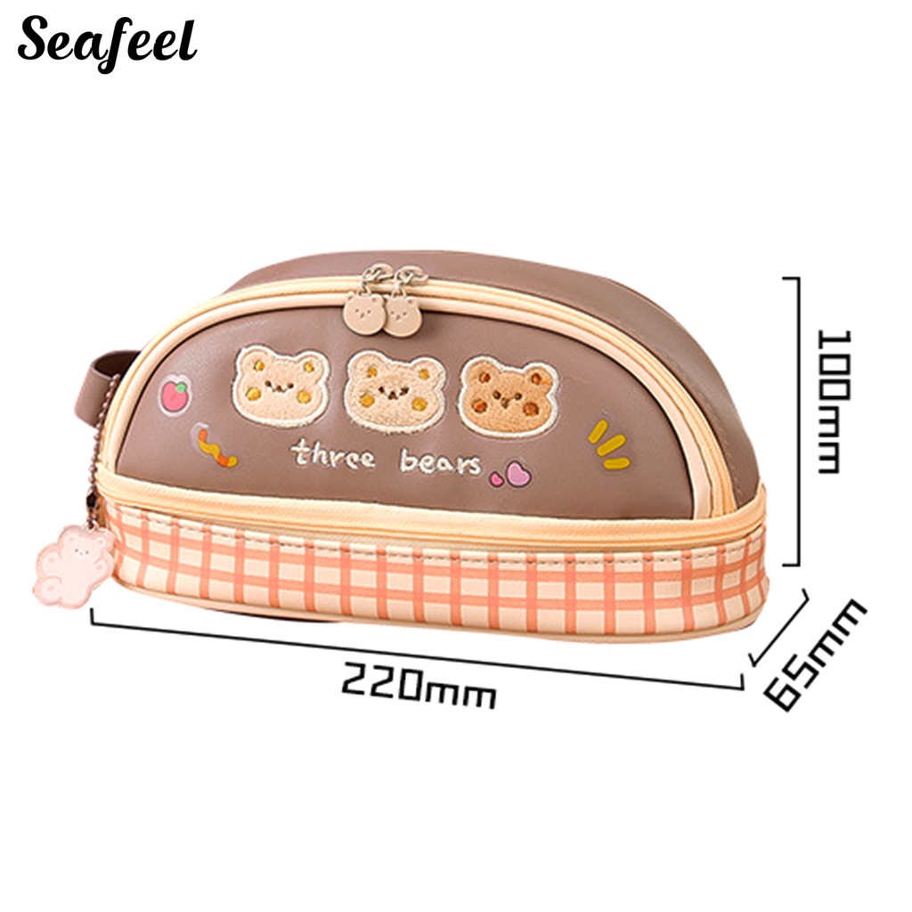 Bóp Viết Hai Lớp Sức Chứa Lớn Họa Tiết Dễ Thương Cho Nữ