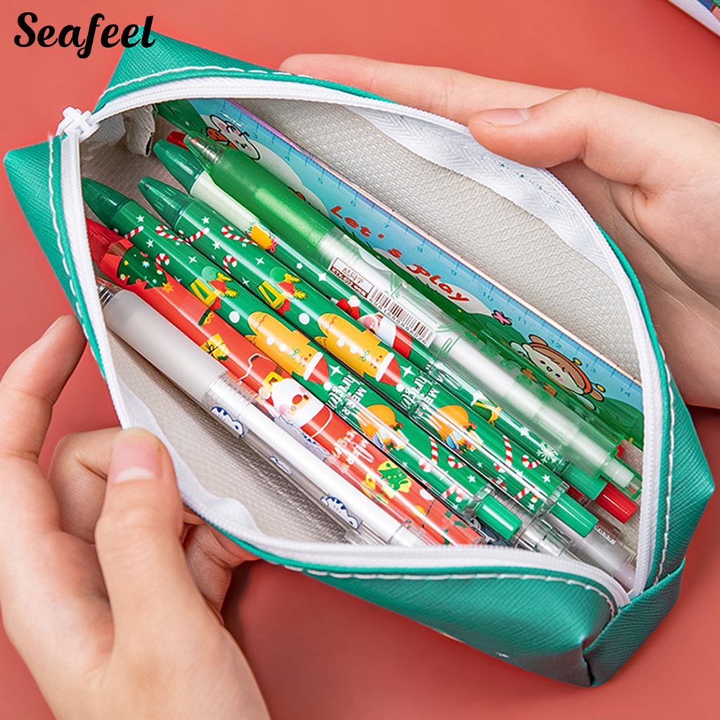 Túi Đựng Bút Chì / Mỹ Phẩm In Họa Tiết Hoạt Hình Gấu / Thỏ Dễ Thương Cho Học Sinh