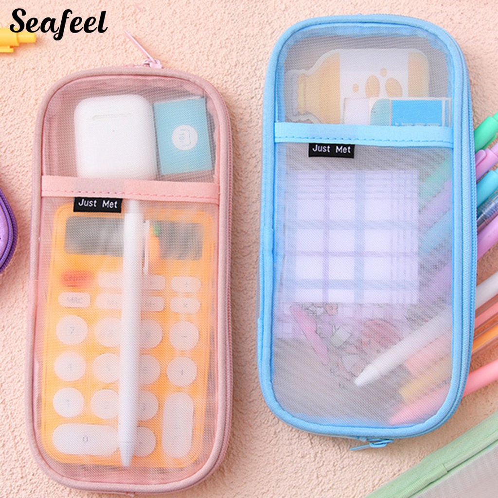 Túi Đựng Bút Trong Suốt Đơn Giản Thời Trang Phong Cách Hàn Quốc