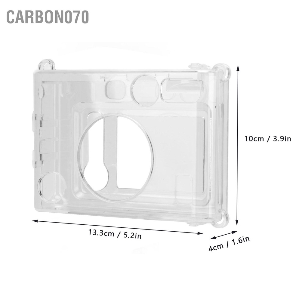 [Hàng Sẵn] Case Ốp Nhựa Trong bảo vệ máy chụp ảnh lấy liền - Vỏ bảo vệ trong suốt có dây đeo vai cho máy ảnh Fujifilm Instax Mini Evo【Carbon070】