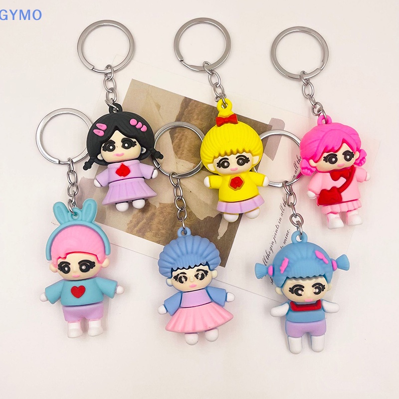 Móc Khóa Hình Búp Bê Hoạt Hình Bằng PVC Mềm Mại