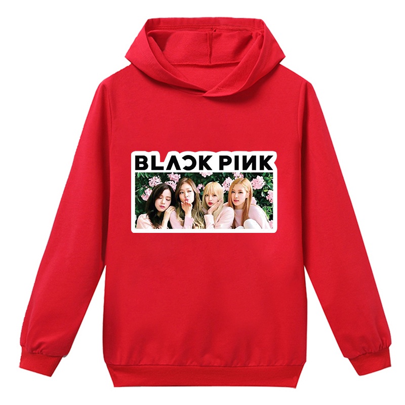 Áo Hoodie Thể Thao Tay Dài In Hình Hoạt Hình BLACKPINK Dành Cho Trẻ Em