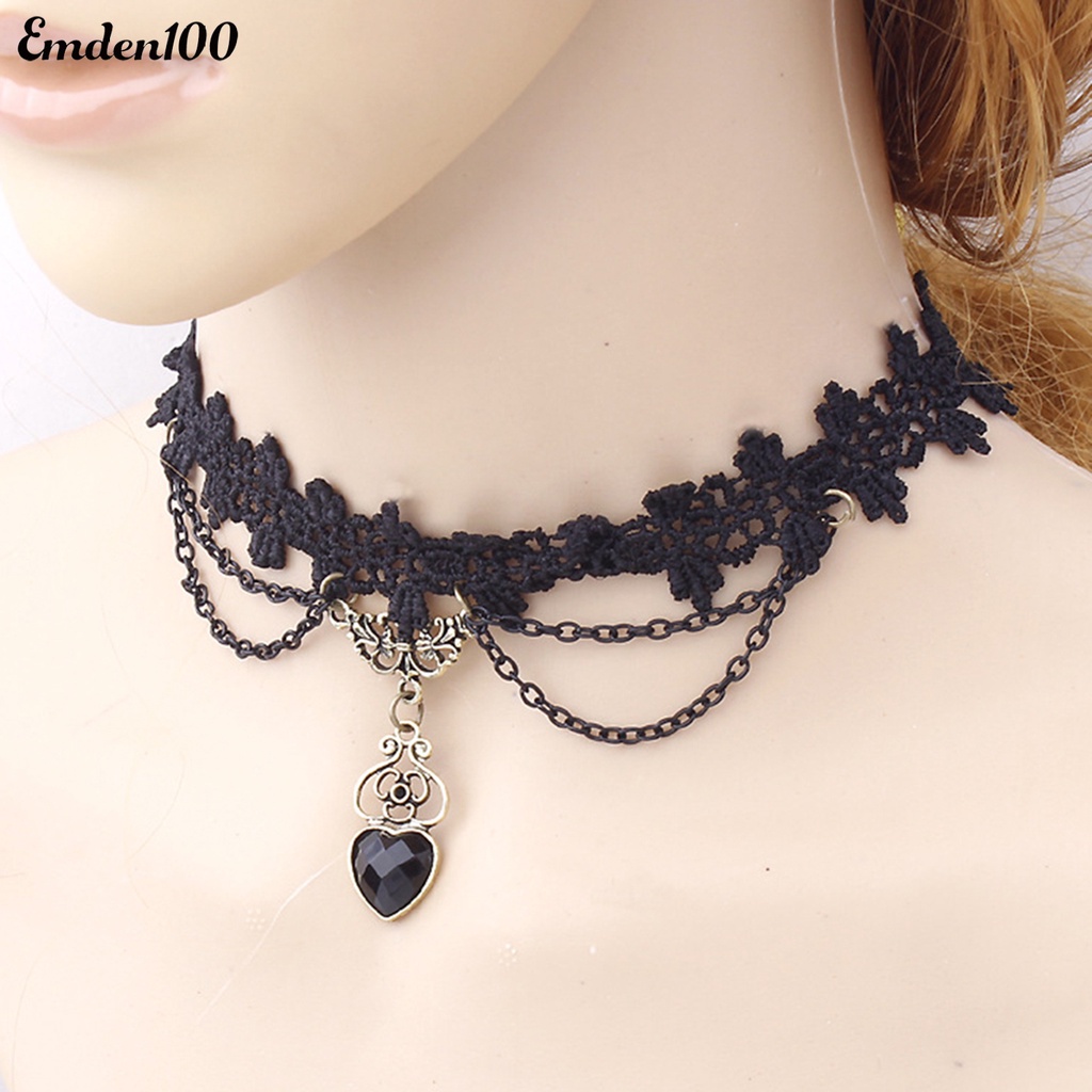Vòng Cổ Choker Ren Màu Đen Thời Trang Cho Nữ