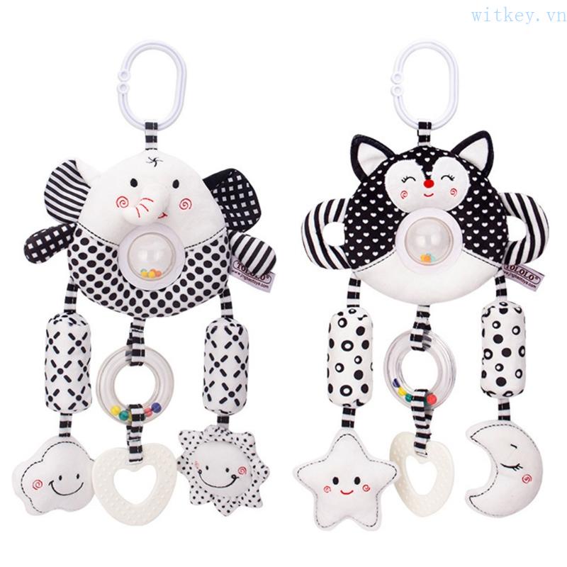 Đồ Chơi Treo Xe Đẩy Em Bé Họa Tiết Hoạt Hình Động Vật Dễ Thương