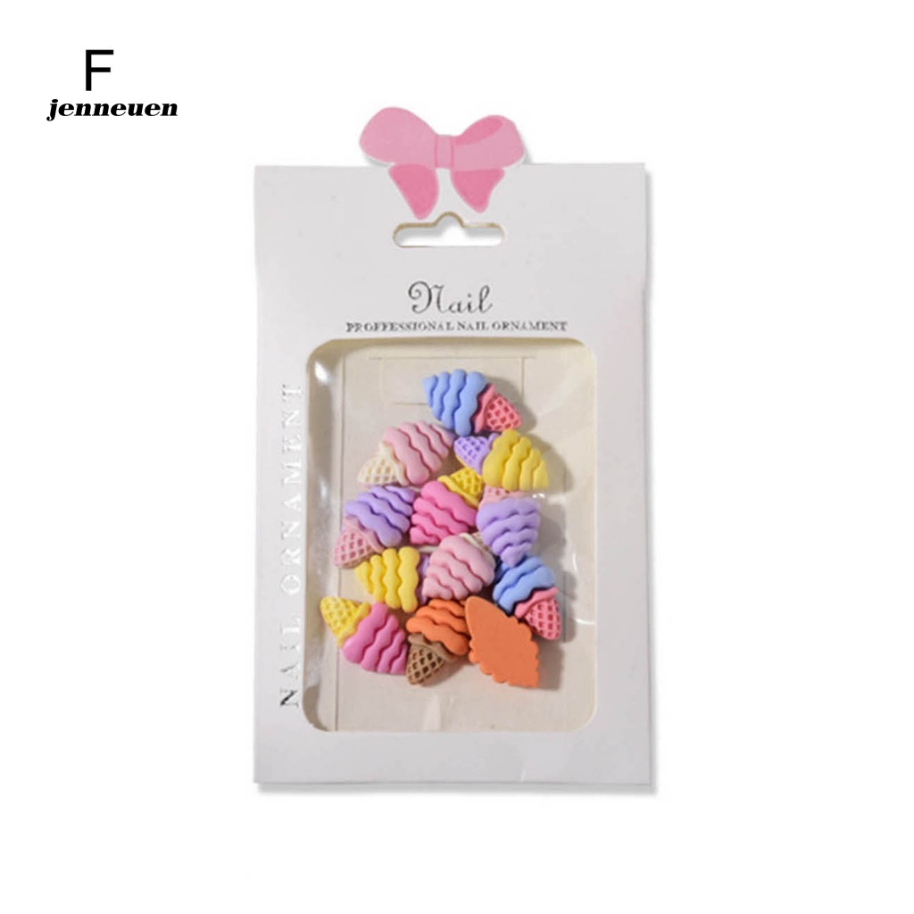 Bộ 12 Phụ Kiện Trang Trí Móng Tay 3D Nhiều Màu Dễ Thương DIY