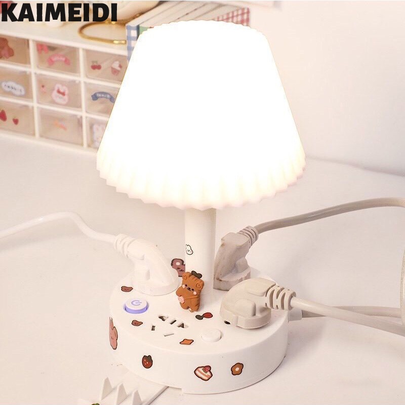 Ổ cắm đèn KAIMEIDI để bàn đa năng với cổng USB tiện dụng cho gia đình