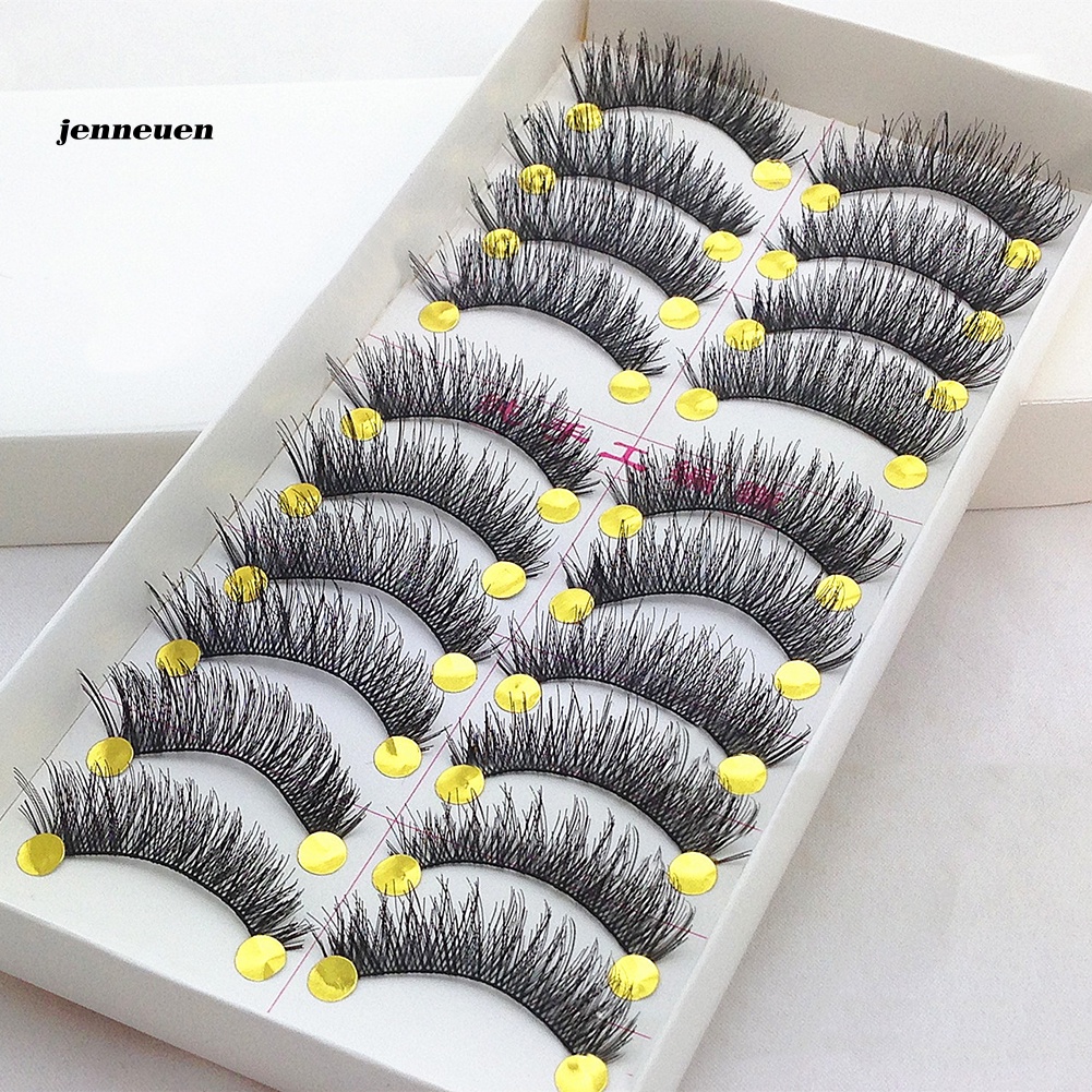 Set 10 Cặp Lông Mi Giả Dài Và Dày Tự Nhiên