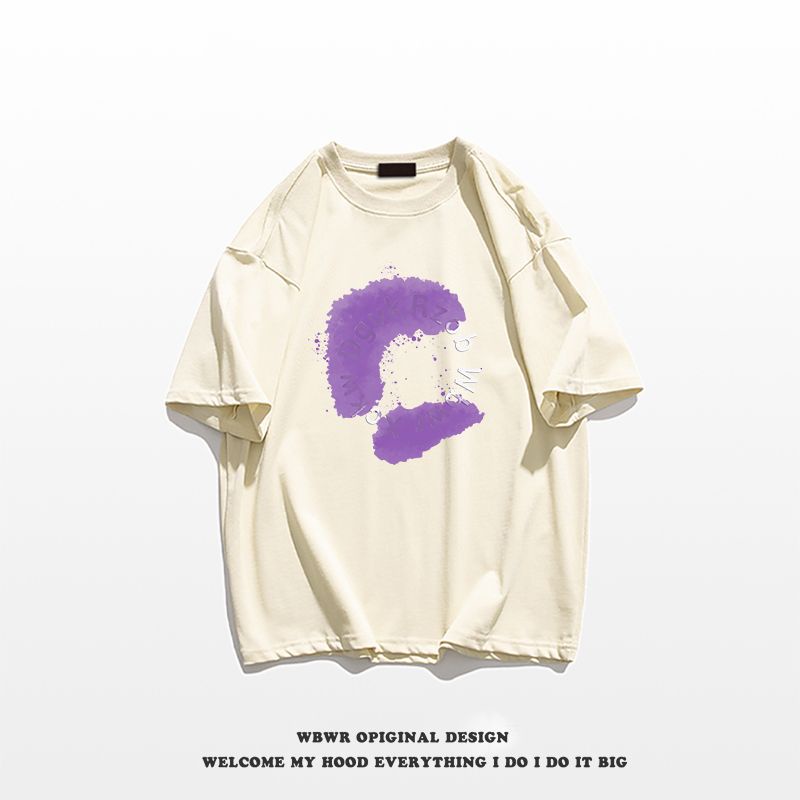 Áo Thun Tay Ngắn Cổ Tròn Chất Liệu 100% Cotton Phong Cách Hong Kong
