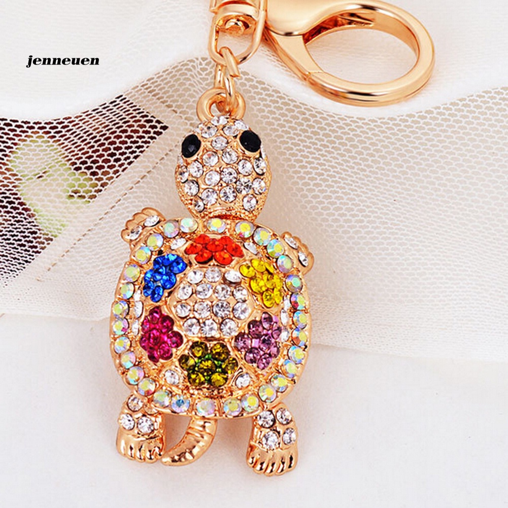 Móc Khóa Hình Rùa Đính Đá Lấp Lánh Dễ Thương