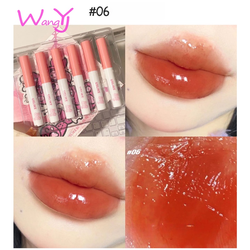 Set 6 Son Bóng Dưỡng Ẩm Màu Sắc Tươi Tắn Quyến Rũ