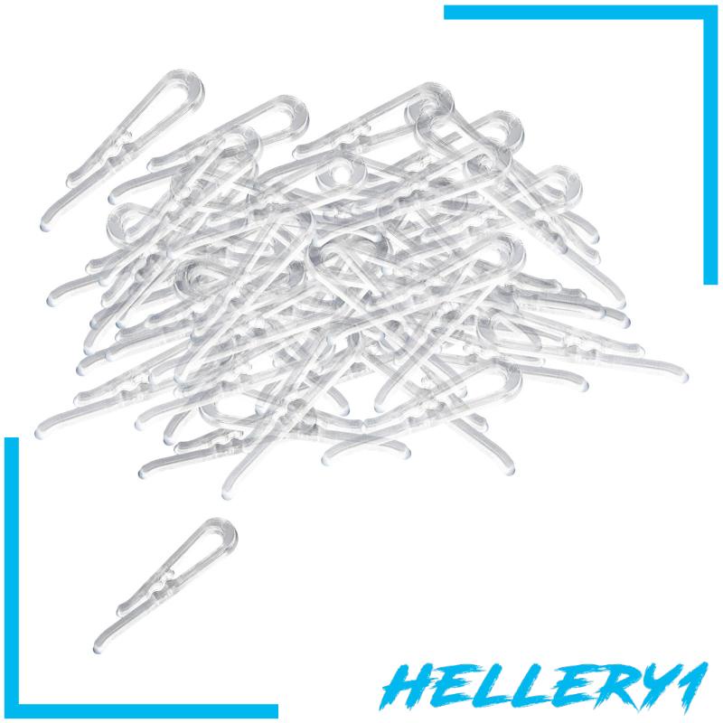 Set 200 Kẹp Cá Sấu Trong Suốt Hình Chữ U Có Thể Tái Sử Dụng Dùng Để Kẹp Quần Áo / Áo Sơ Mi / Áo Sweater