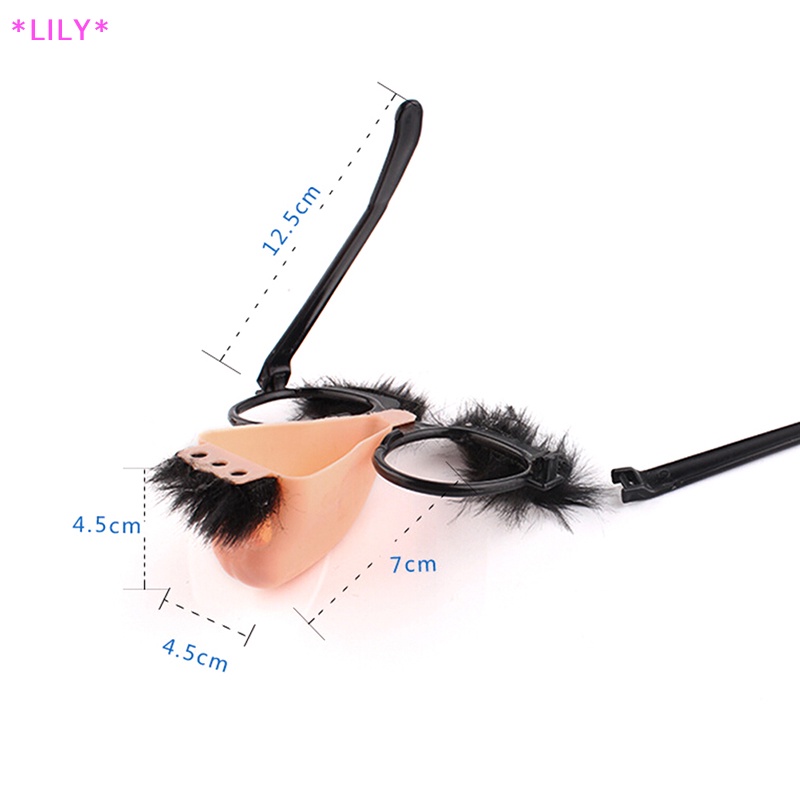 Lily ưa thích cosplay ngụy trang ria mép kính Halloween bên váy mũi lớn uuu