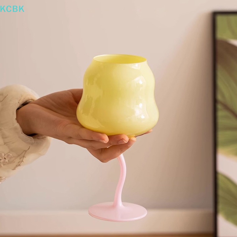 Ly Thủy Tinh Uống Rượu Vang Dung Tích Lớn Màu Sắc Vintage