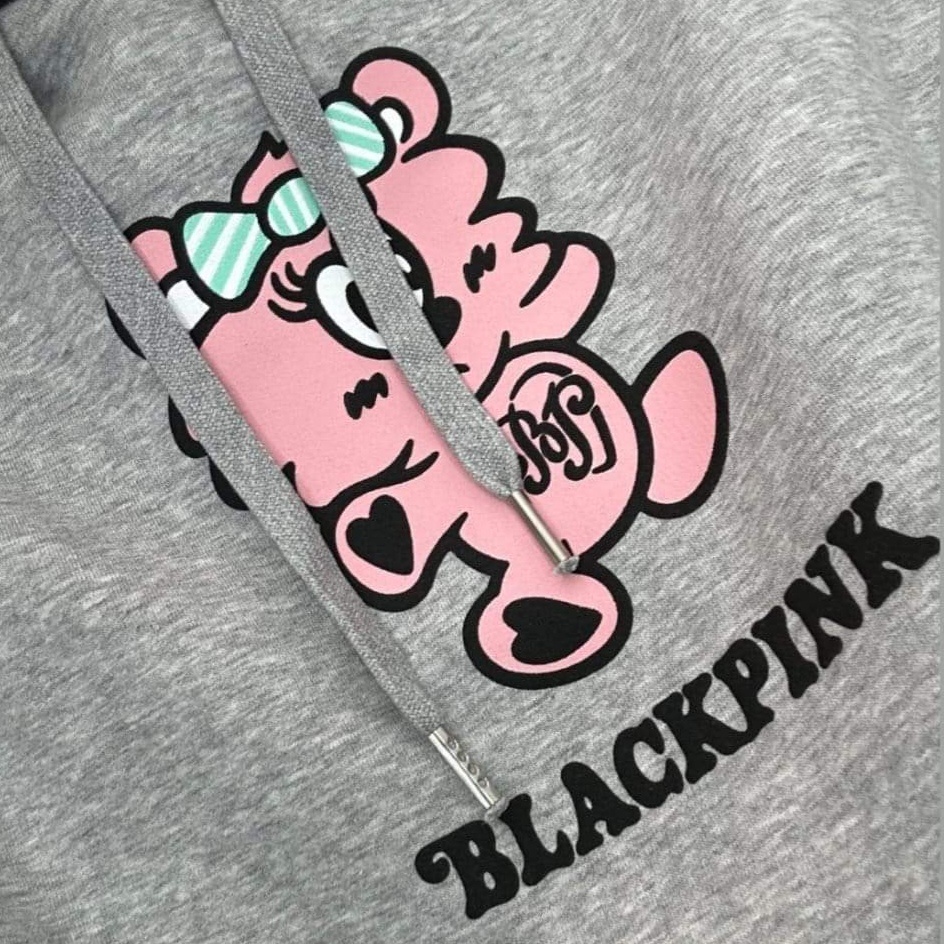 Áo HOODIE Dáng Rộng In Hình KPOP BLACKPINK x Vedy Lisa Màu Hồng Thời Trang Đường Phố Giản Dị Dành Cho Bạn Nữ