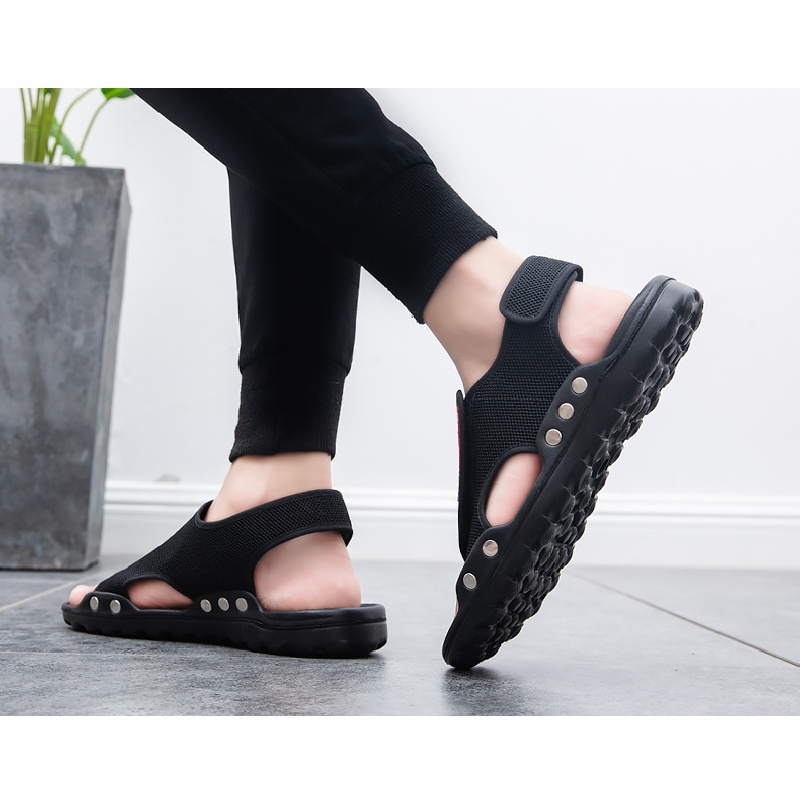 Giày Sandal Đế Bằng Thoáng Khí Thời Trang Mùa Hè 2023 Dành Cho Nam