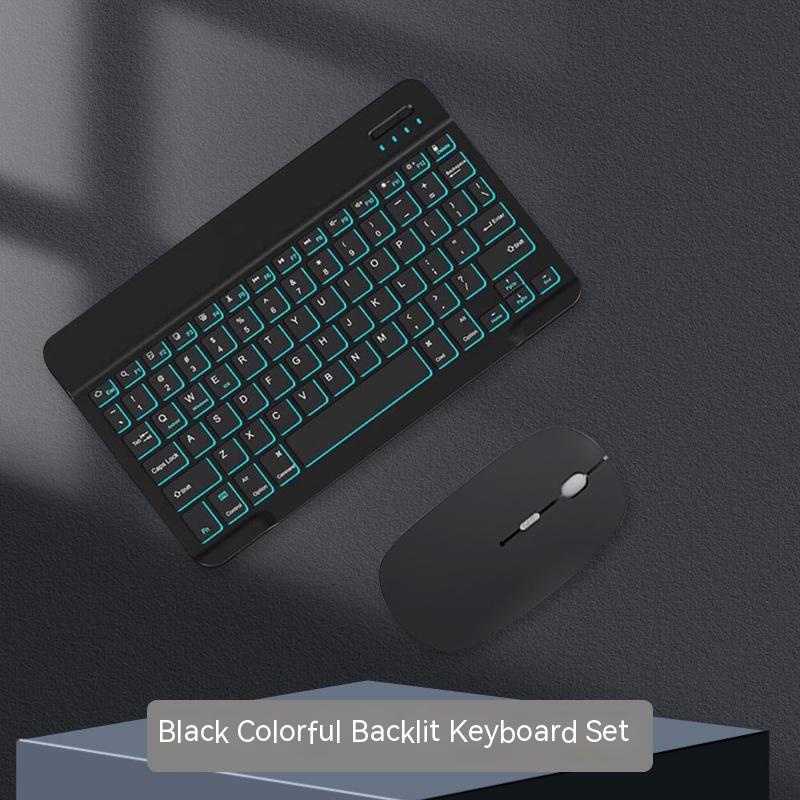 Bàn Phím Bluetooth Không Dây 10 Inch Ba Màu Có Đèn Nền