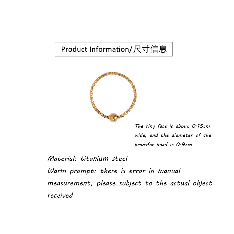 Nhẫn Titan Mạ Vàng 18k Đính Hạt May Mắn