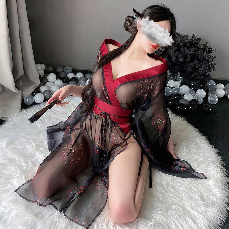 Bộ Đồ Lót Hóa Trang Kiểu Kimono Nhật Bản Phối Ren Quyến Rũ Cho Nữ