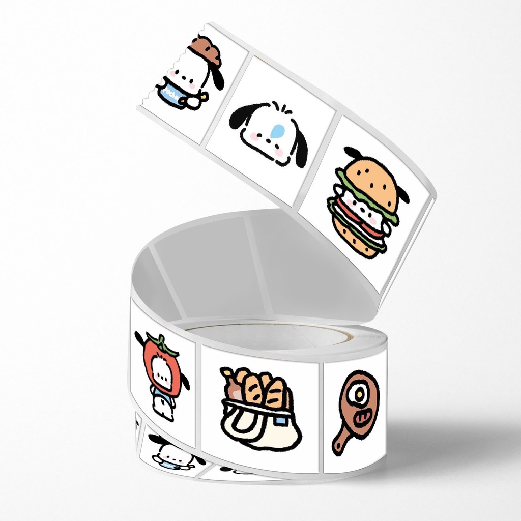 Cuộn 500 Miếng Dán Niêm Phong Pochacco