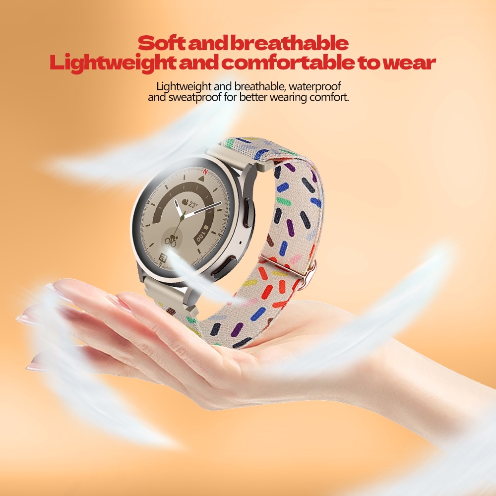 Dây Đeo Đồng Hồ Co Giãn Cho Samsung Galaxy Watch 5 / 5 Pro 44mm 40mm 45mm 20mm huawei Galaxy Watch 4 / 4 Classic 46mm 42mm