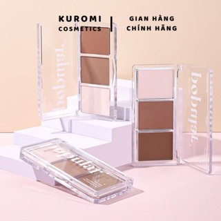 Bảng phấn tạo khối 3 ô Gogo tales Popular GT303 tone màu tự nhiên bám màu tốt