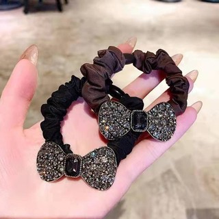 Dây Cột Tóc Cao Su Co Giãn Đính Đá Pha Lê Thời Trang Hàn Quốc Cho Nữ