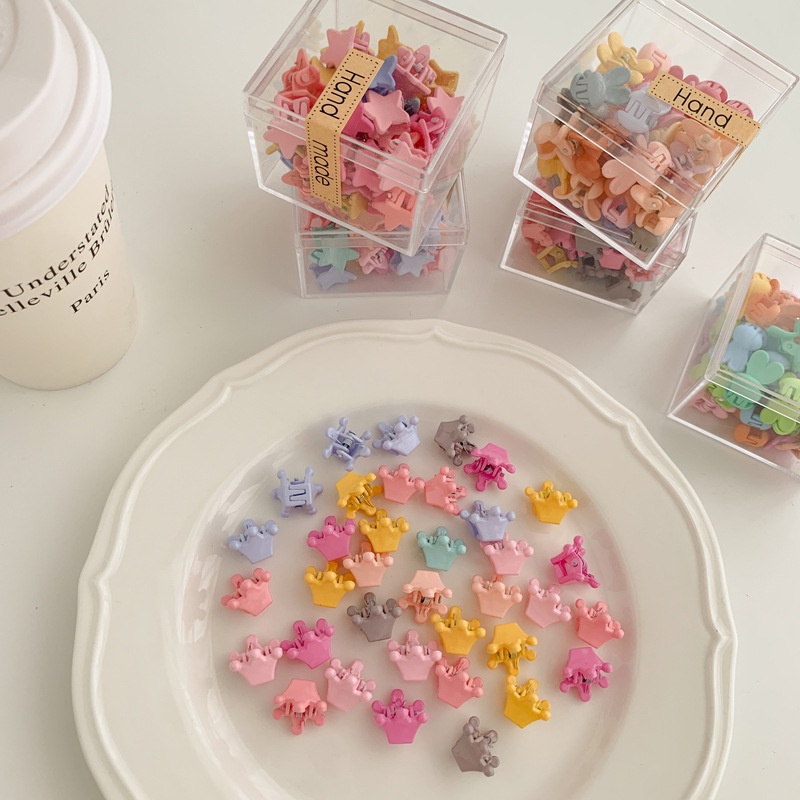 1 Kẹp Tóc Nhỏ Hình Hoa / Chuột mickey Nhiều Màu Sắc Dễ Thương Cho Bé Gái