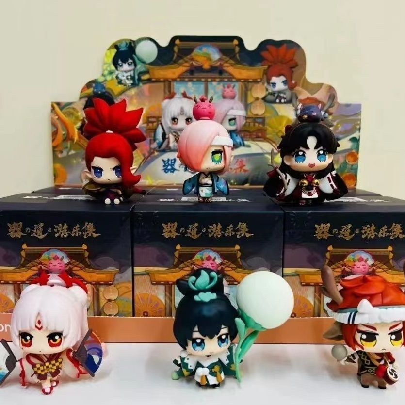 Hàng Có Sẵn Mô Hình Đồ Chơi Nhân Vật Onmyoji Device Road Amusement Bomb Thứ ba Vui Nhộn Phiên Bản Q Trò Chơi Mystery Box Không biết Lửa Quà Tặng Trang