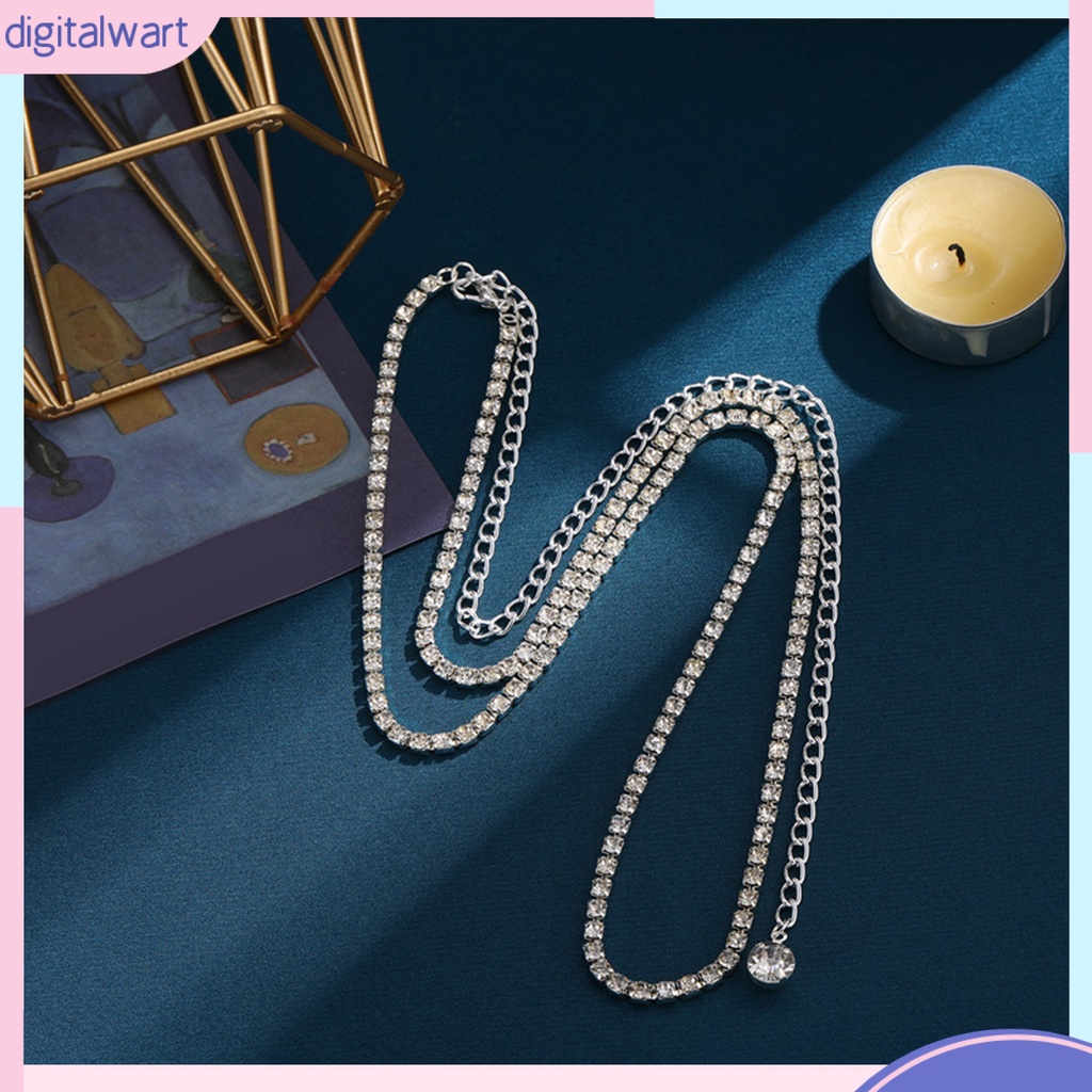 Dây Xích Đeo Hông  Bikini Một Lớp Bằng Kim Loại Đính Đá Kim Cương Nhân Tạo Phong Cách Tối Giản Thích Hợp Đi Biển Mùa Hè