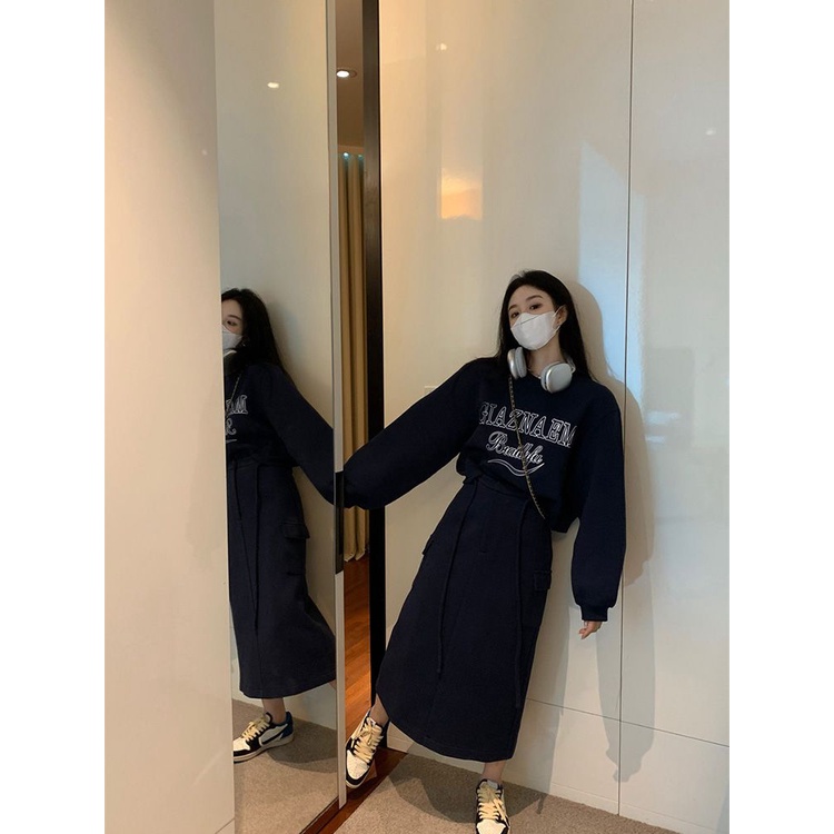 G-Fashion Áo Sweater Tay Dài Cổ Tròn In Họa Tiết Phong Cách Thời Trang Đường Phố Mỹ