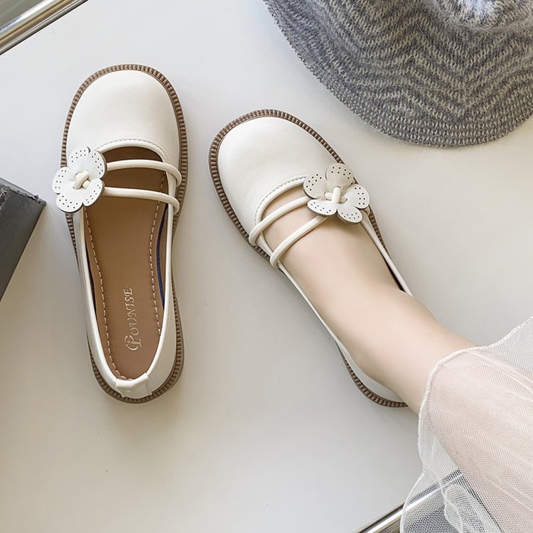 Giày Lười Da Đế Thấp Thời Trang Mùa Thu 2023 Phong Cách Retro