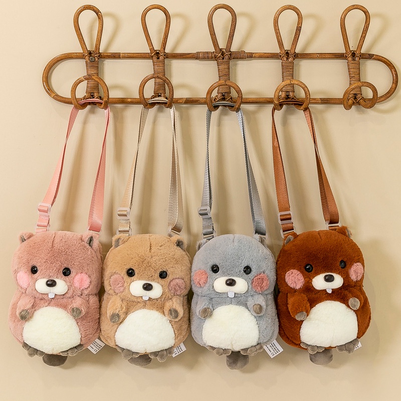 Ba Lô Đeo Vai Hình Chuột hamster Nhồi Bông Dễ Thương Cho Bé