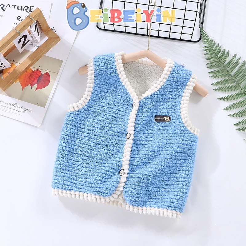 Áo Khoác cardigan Không Tay Thiết Kế Mới Thời Trang Mùa Thu Đông Dành Cho Bé