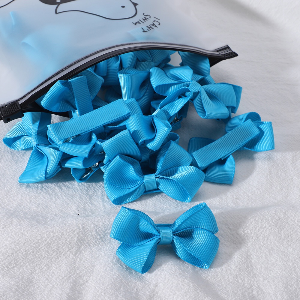 Set 2 Kẹp Tóc Nơ Màu Kẹo Ngọt Thời Trang Cho Bé Gái