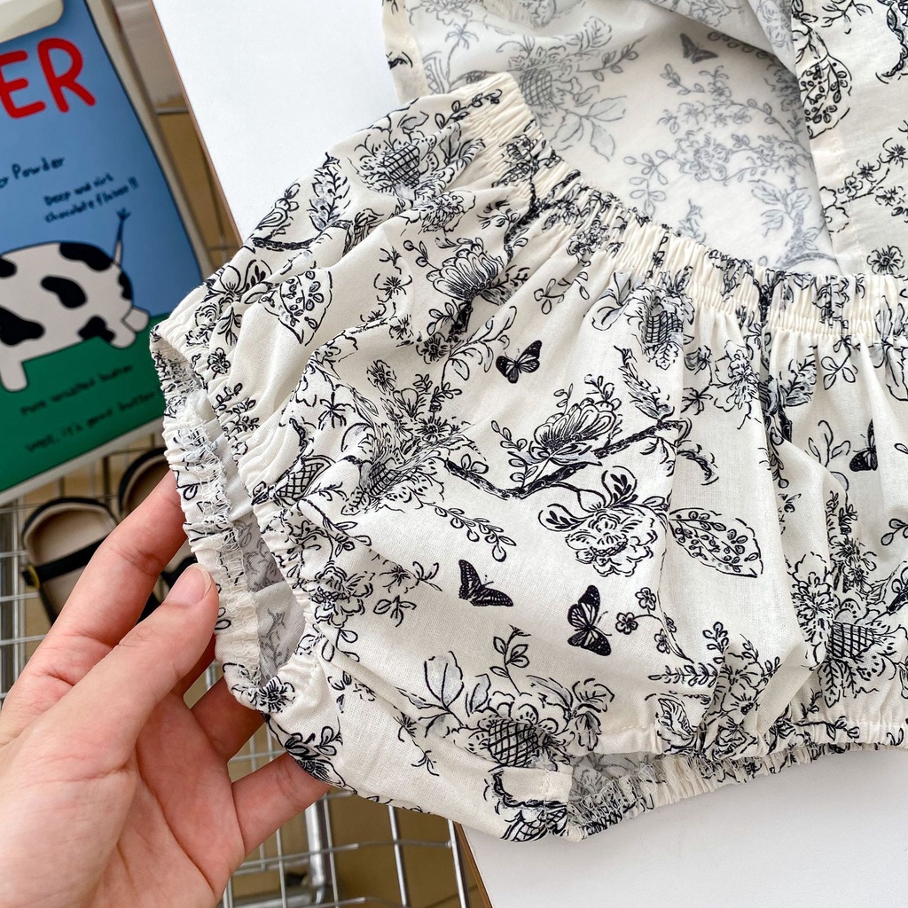 Bộ Đồ Áo Tay Dài Phối Ren Thắt Nơ + Quần Dài Phong Cách Mới Dành Cho Bé Gái 2023