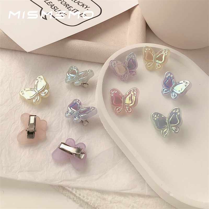 Kẹp Tóc Mái Ngang Nhiều Màu Sắc Hình Bướm Xinh Xắn Dành Cho Nữ