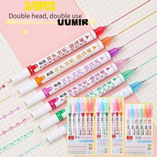 UUMIR Set 3 / 6 Bút Đánh Dấu Dạng Cong Nhiều Hình Dạng