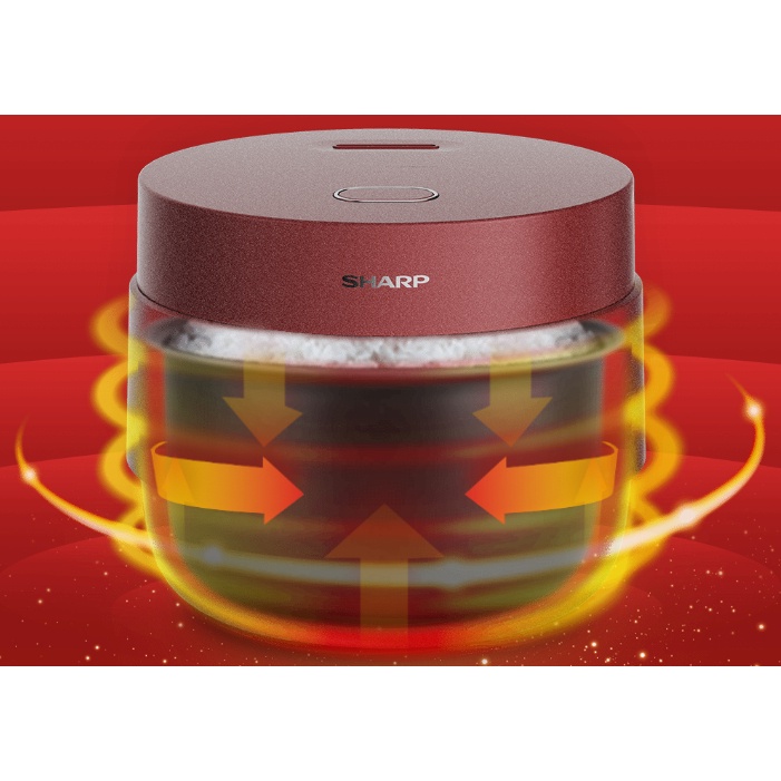 Nồi cơm điện Sharp 1 lít KS-COM100DV-RD  và KS-COM100DV-WH  - Bảo hành 12 tháng chính hãng