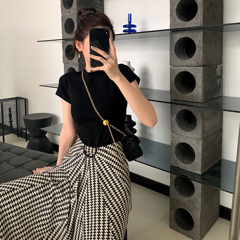 Mocho áo phông áo thun nữ croptop baby tee Thời trang hàn quốc A29J1GU