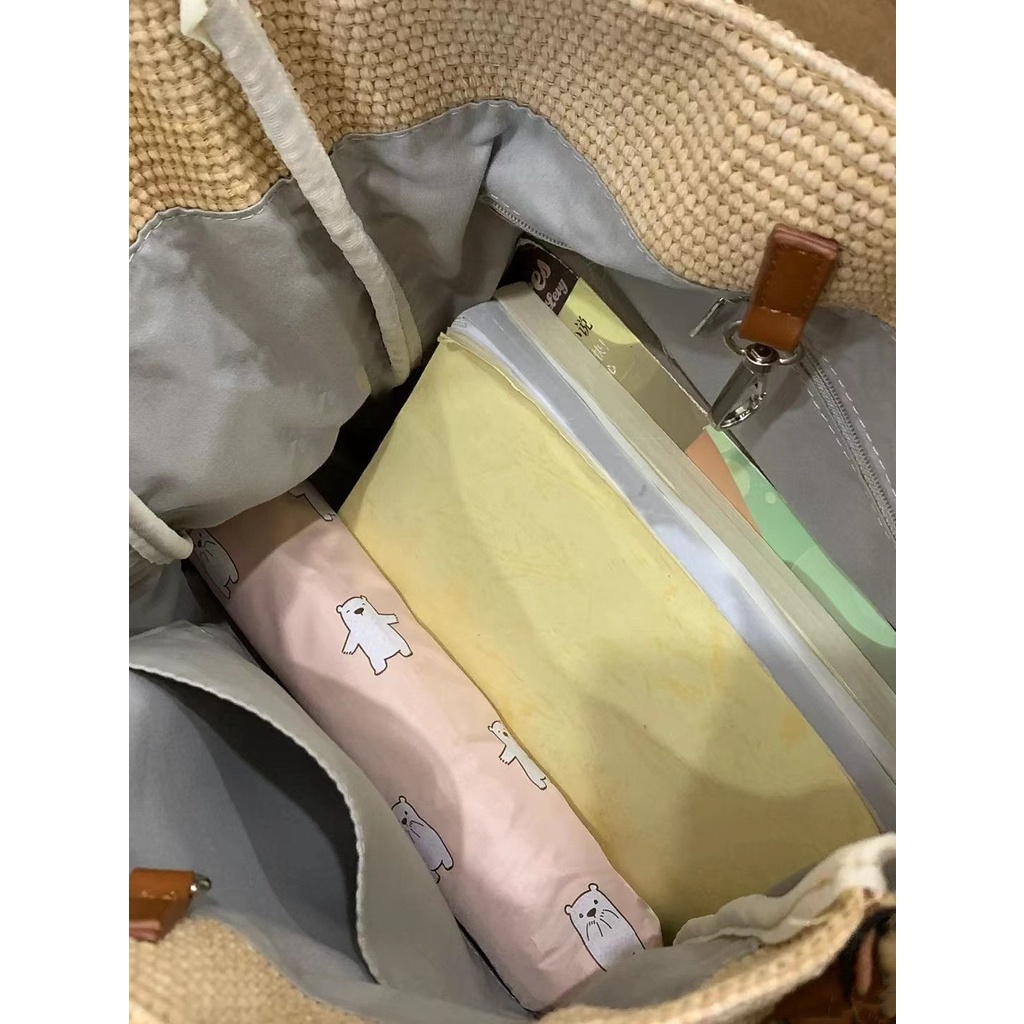 Túi tote hand-woven dung tích lớn#Gái túi #2023 Mùa hè mới #Bách đạp #Thiết kế nhỏ #Thương thời trang Túi vai đơn