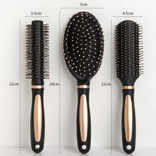 Set 3 lược chải đầu chống rối tóc cao cấp tạo kiểu tóc massage da đầu, gỡ rối tóc tức thì